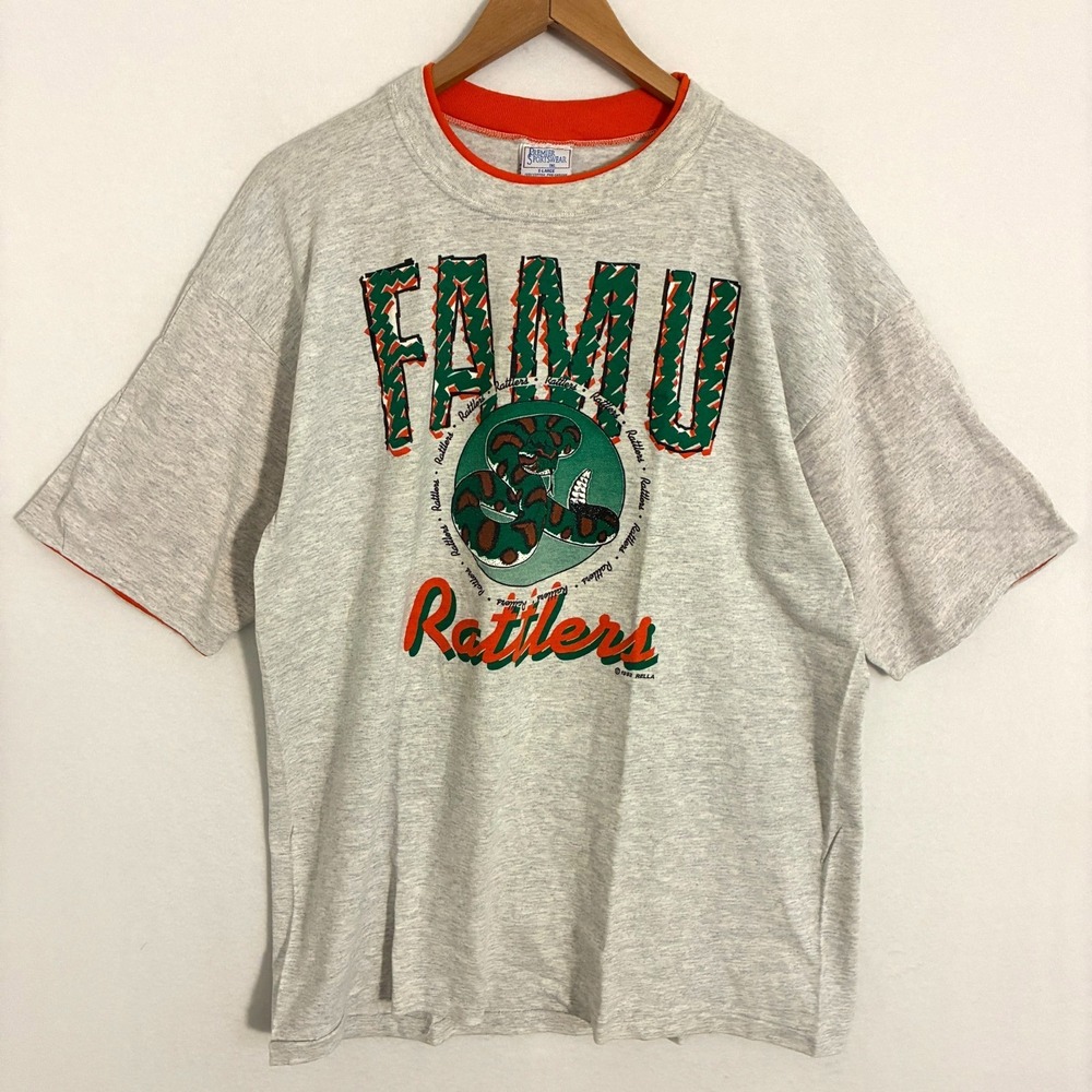 Vtg 90s Florida A&M University FAMU Rattlers USA Made Shirt XL Single Stitch